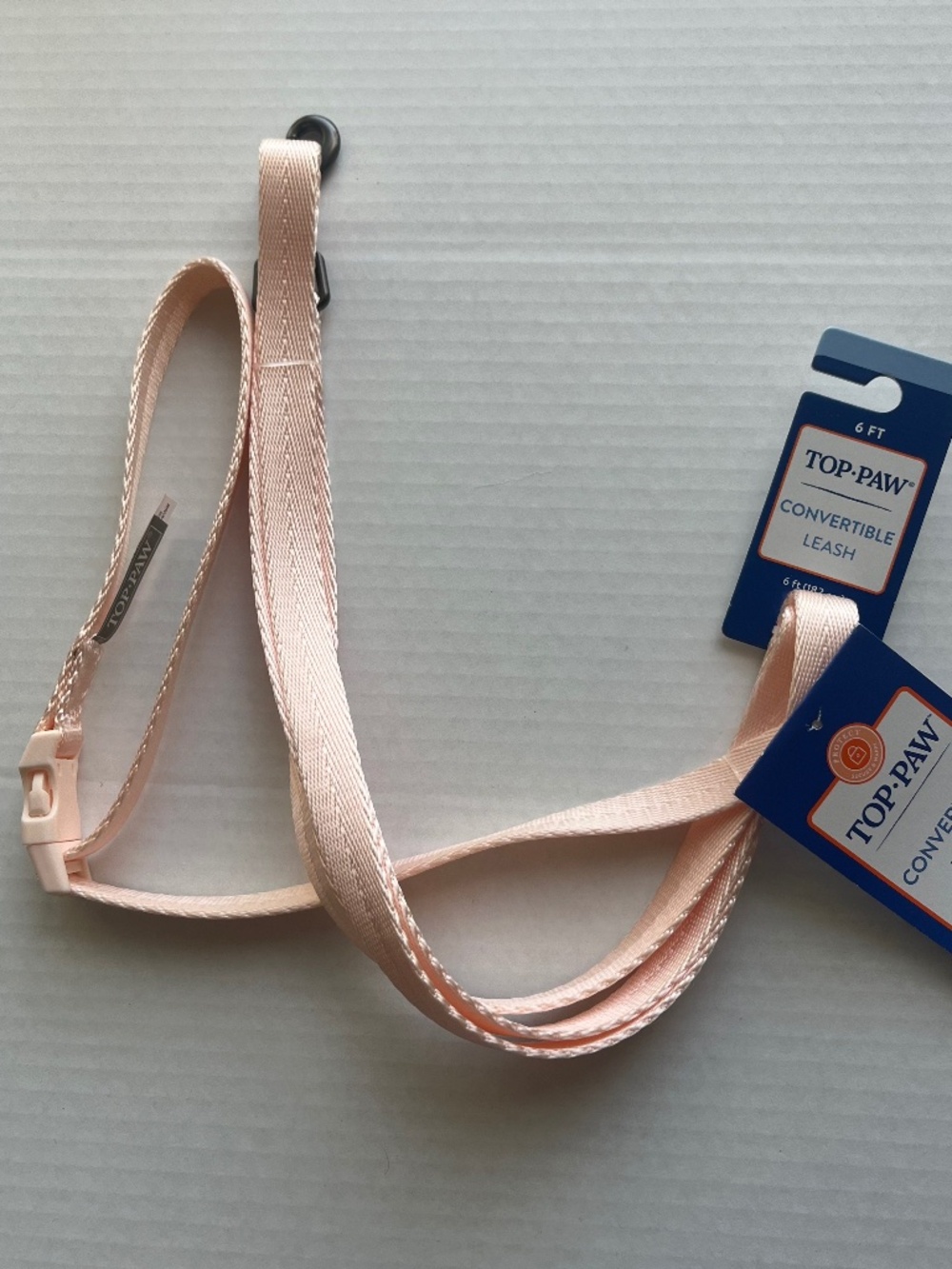 Top Paw Clip Convertible dog leash light pink  6ft